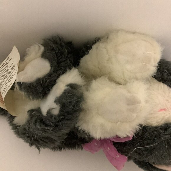 Vintage 1992 Tyco Kitty Kitty Kittens Plush Charcoal Grey & White Purrs READ - Picture 14 of 14